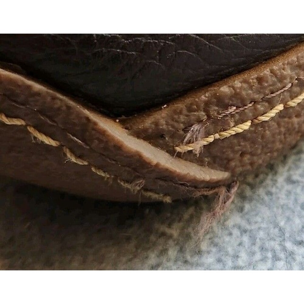 LL Bean Men Size 12 212164 Leather Flannel Lined Moccasin Slippers Brown - Picture 9 of 9